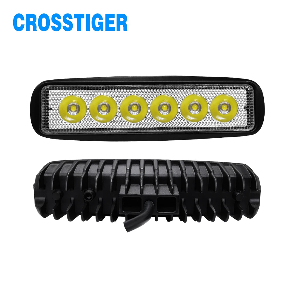 

New 18W Led Work Light Bar 12V 6000K Offroad Car LED Light 4X4 Spotlight For Motorcycle Truck SUV ATV 4WD Flood Lamp Worklight