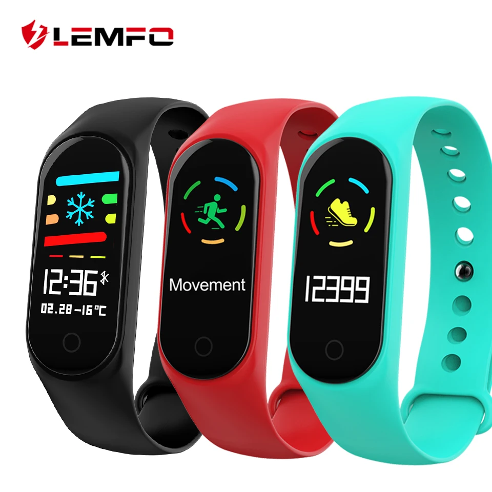 

LEMFO Smart Bracelet Waterproof Heart Rate & Blood Pressure Monitor Colorful Touch Screen Pedometer Fitness Bracelet