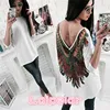 New Fashion Women's Printed T-Shirt Casual Long Sleeve Summer Loose Tops v-neck Cotton Long Clothing fashion T-Shirt ► Photo 2/6