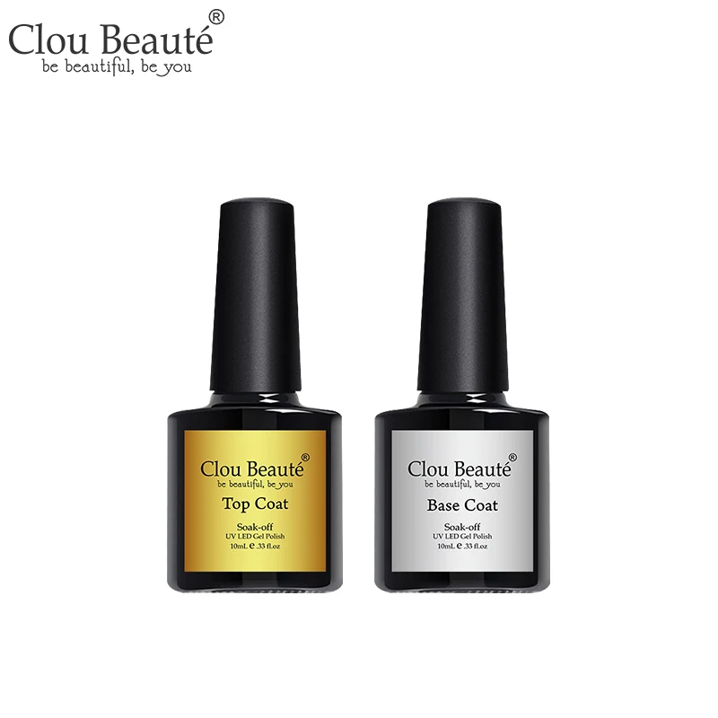 Clou Beaute Gellak UV 15 мл полуперманентный лак для ногтей гель основа и верхнее покрытие замочить от ногтей Живопись гель лак для ногтей - Цвет: Base and Top