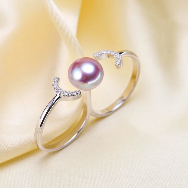 Goede 925 Sterling Zilveren Parel Ring Vinger Ring Hot Gorgeous Verstelbare Ring Bevindingen Sieraden Onderdelen Fittings Accessoires, 3 stks partij