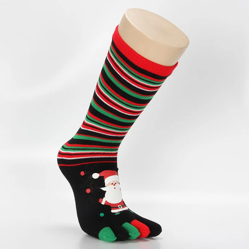 Christmas Men Socks Santa Claus Owl Snowman Print Toe Socks
