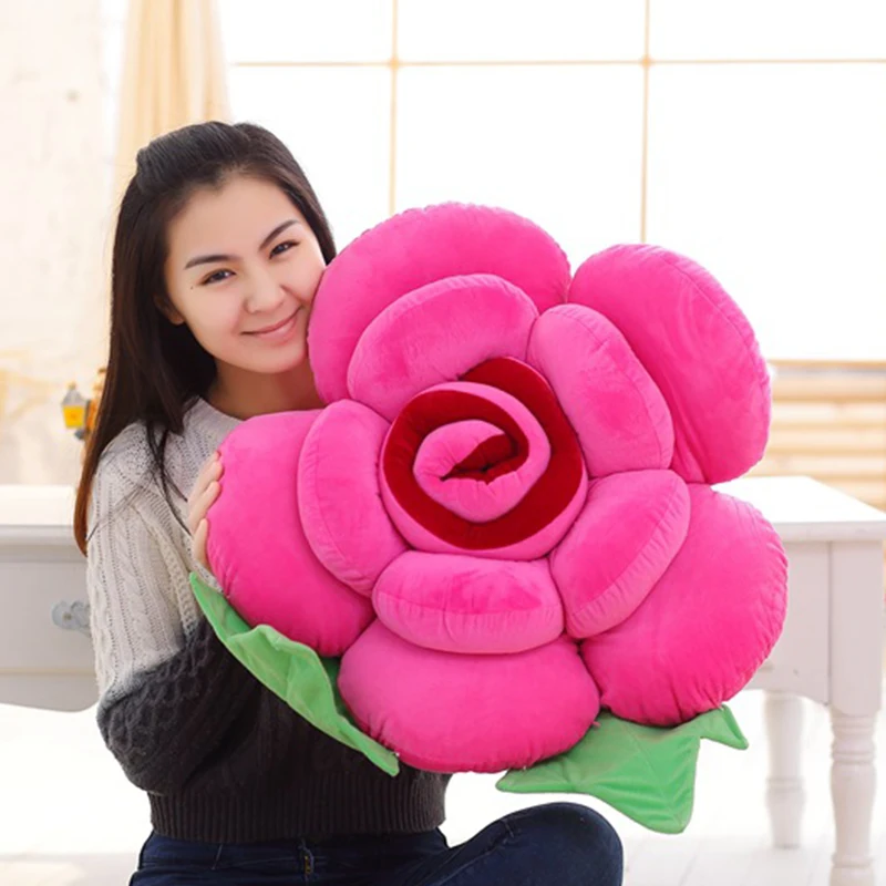 Fashion Valentine's Day Flowers Soft Cushion Plush Pillows Girls Lovely