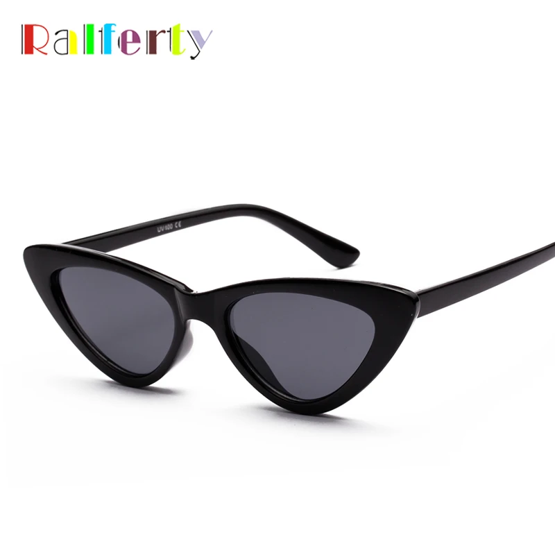 Beli Ralferty Mata Kucing Kaca Mata Hitam Wanita 2018 Vintage Sunglases UV400 Hitam Warna Retro CATEYE Lunette De Soleil Femme Oculos W18502