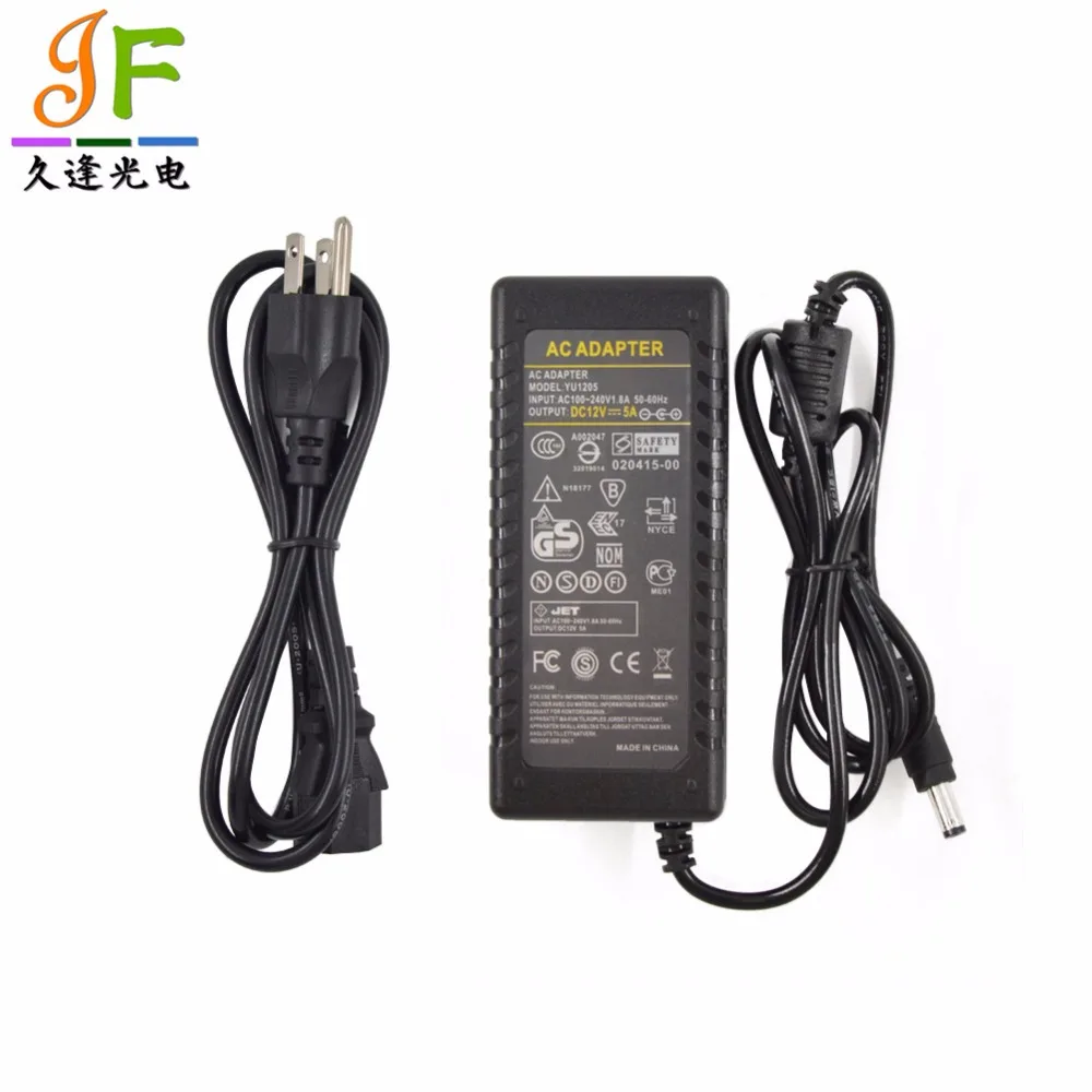 

DC 12V 5A 60W LED Power Supply Transformer AC100~240V US UK EU AU Adapter 60Hz
