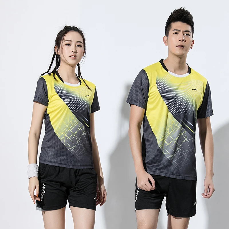 New Customs Badminton clothes Men , Women sports badminton sets , Tennis clothes , Tennis shirt + Badminton skirts 2605