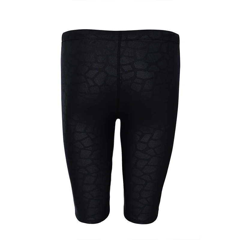 Professional Quality Men Competitive Swim Trunks Shark Skin Swimwear Brand Solid Jammer Swimsuit Fifth Pant Plus Size XL-4XL
