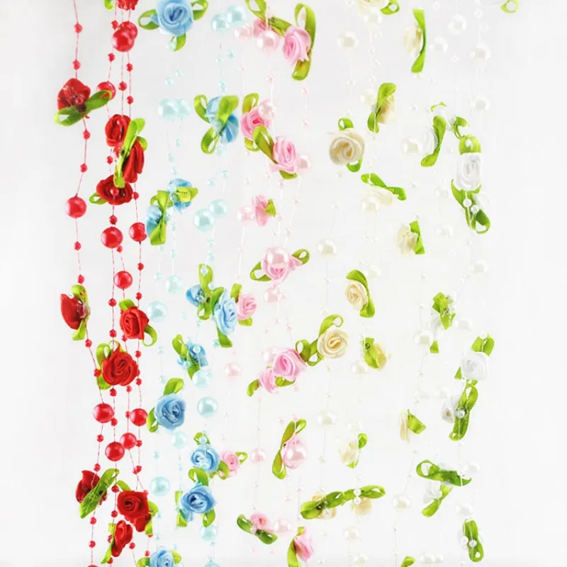25 метров/рулон рыболовной лески жемчуг сделай сам Ткань Искусство роза Шелковый цветок Свадебная вечеринка декоративные поделки разноцветные искусственные цветы