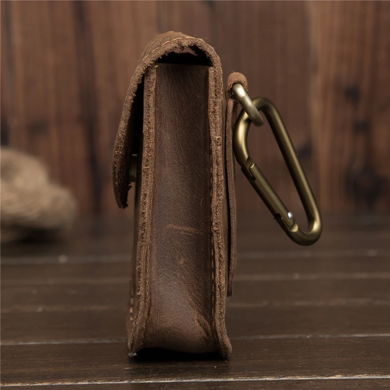 Поясная сумка, модный кожаный чехол-зажигалка ручной работы, керосиновая зажигалка, Чехол-держатель, портативная коричневая коробка для прикуривателя 2060.61.62