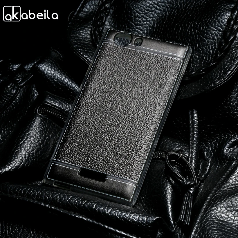 

AKABEILA Silicone Phone Cover Case For Wiko Ridge 4G 5.0 inch Case Soft TPU Lichee Cover Phone Bag Ridge 4G Fundas