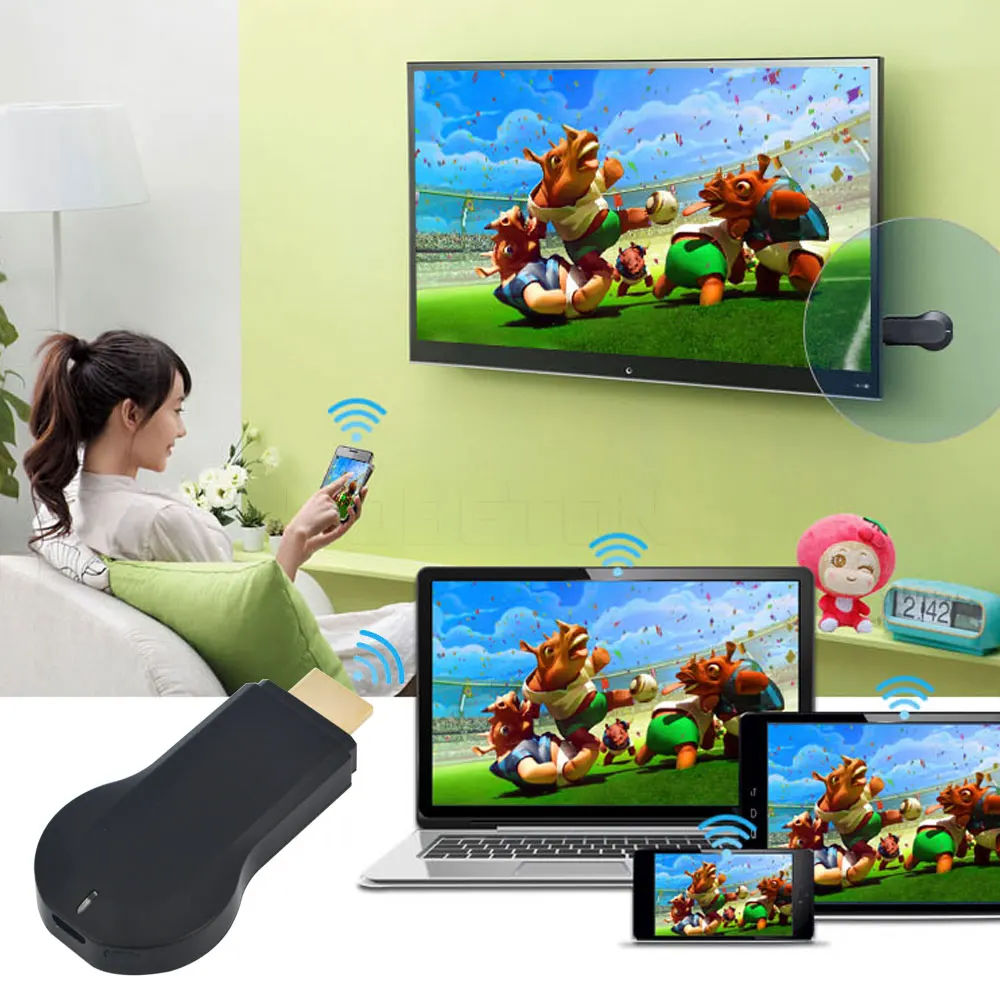 Kebidumei 1080P WI-FI мини M2 Media Player Марка miracast Smart ТВ палка ручной стабилизатор для Windows iOS Android