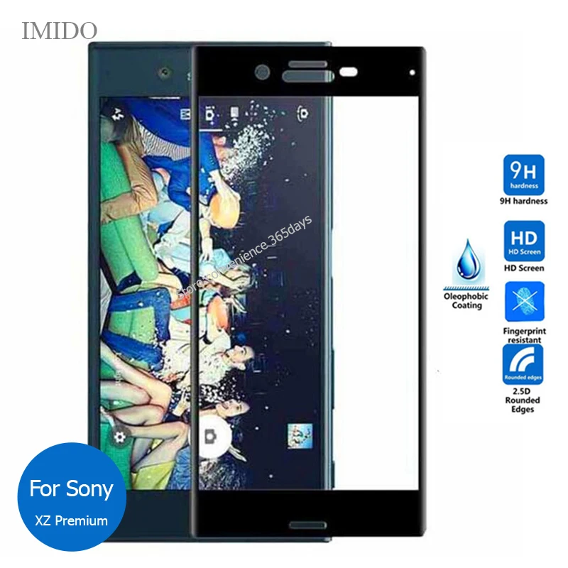 

All Coverage For Sony Xperia XZ Premium Full Cover Tempered Glass Screen Protector 2.5D Safety Film On XZP G8141 G8142 G 8142
