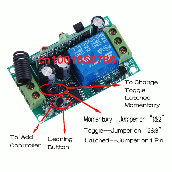 4 CH 315MHz DC 12V 3000m Wireless RF Remote Control Receiver Relay Switch
