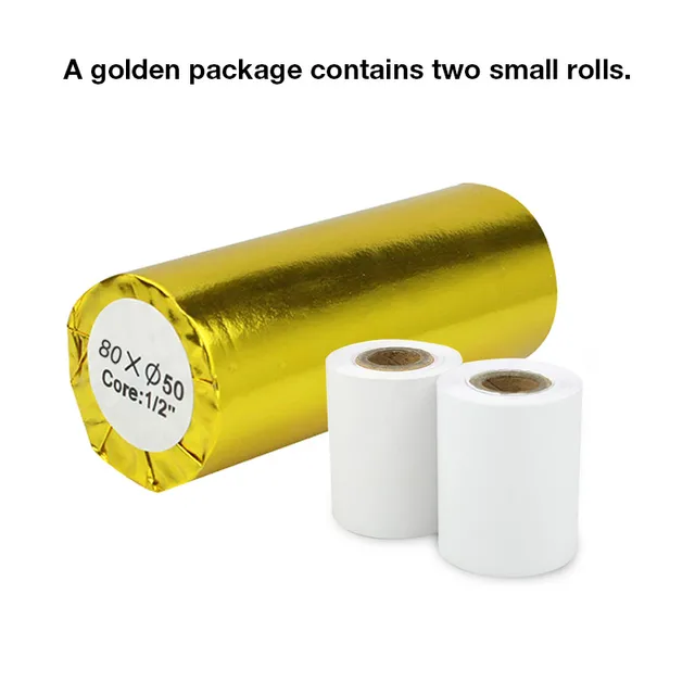 Cheap 1 gold roll Thermal Paper 80x50mm Thermal Receipt Paper POS Cash Register Receipt Roll For 80mm Thermal Printer