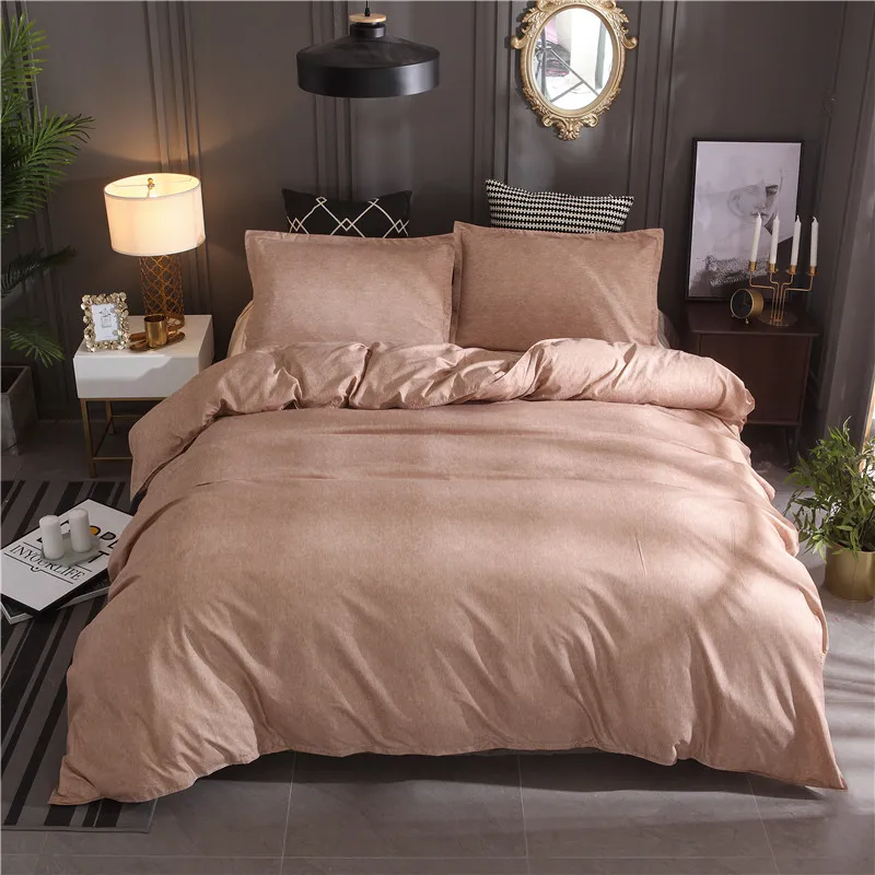 

Stripe Printing Linen Soft Bedding Set Comfortable Duvet Cover Pillowcase Set Home Textile 2/3 Pcs Beddings