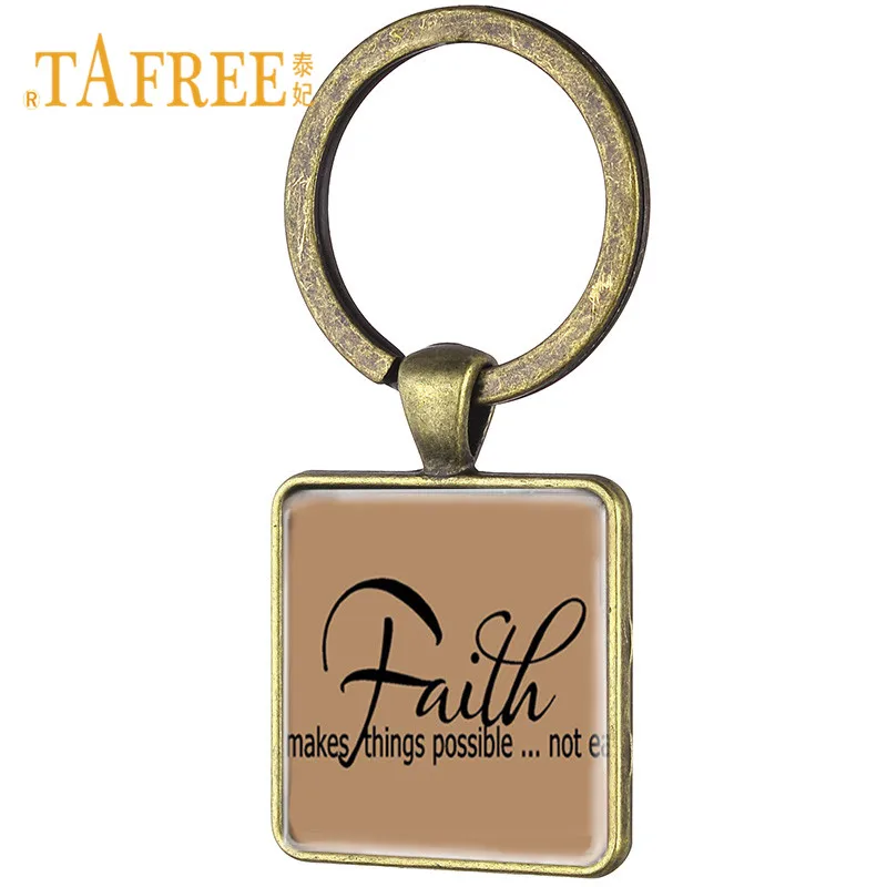 TAFREE With God All Things Are Possible Bible Verse Keyrings