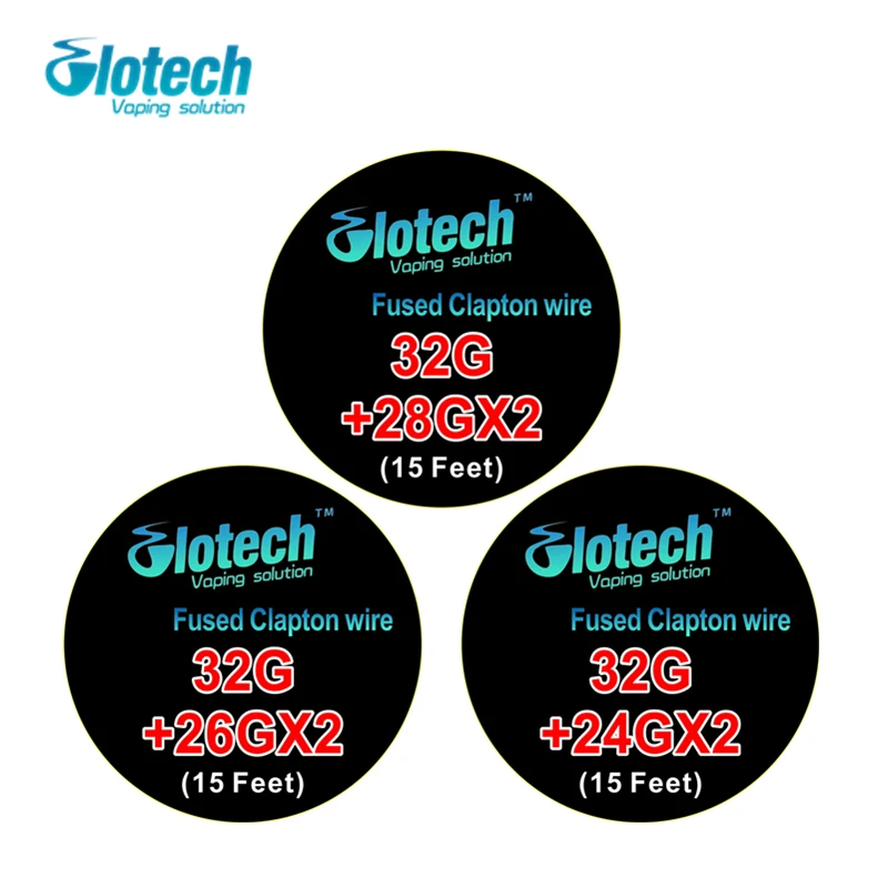 Glotech 5 м/roll плавленого Клэптон Провода нагрева Провода для RDA РБА ввиду распылитель катушки электронная сигарета испаритель катушки