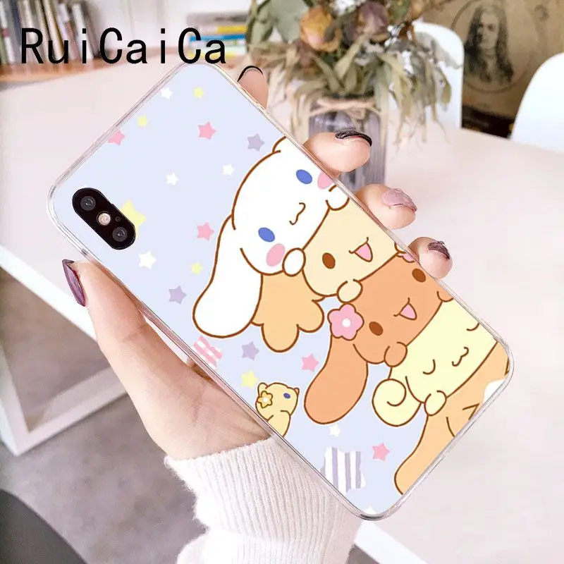 RuiCaiCa Sanrio pom purin милый мультфильм девушка шаблон мягкий чехол для телефона из ТПУ