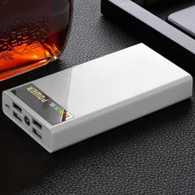 Внешний Батарея Портативный Запасные Аккумуляторы для телефонов с светодиодный вспышки света ЖК-дисплей цифровой Дисплей 4 USB интерфейсы для мобильного телефона Xiaomi