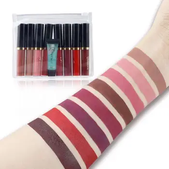 

NICEFACE 8Pcs/Set Matte Long-Lasting Liquid Lipstick Set 8 Colors Lip Gloss Waterproof Beauty Lips Gloss Makeup Lip stick set