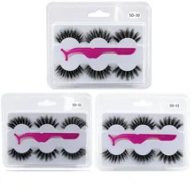 3 пар/компл. смешанные стили 5D норковые ресницы волос с 1 шт. Пинцет пушистый Wsipy длинные средство для увеличения глаз