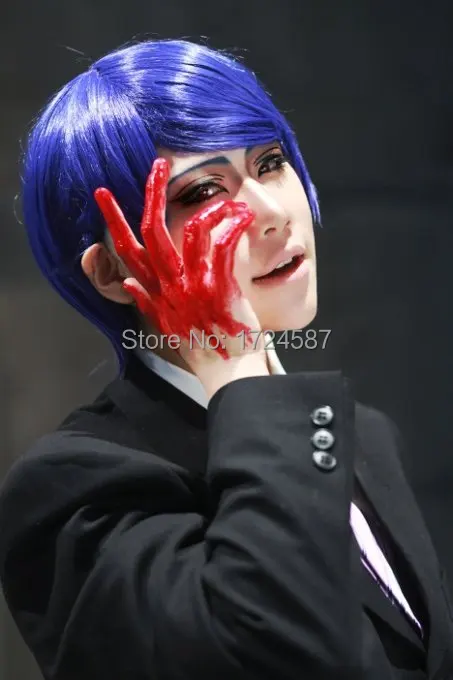 Tokyo Ghoul Kirishima Touka Anime Cosplay Wigs Purple Hair Men