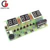 12V C51 Electronic Clock DIY Kit LED Digital Horologe Suite Timer Module with Button Switch for Alarm Countdown Clock Stopwatch ► Photo 2/6