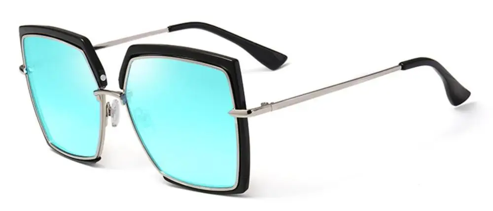Металлические Квадратные Солнцезащитные очки для женщин Ретро дизайнерские брендовые Роскошные Черепаховые Солнцезащитные очки женские трендовые оттенки для женщин градиентное стекло - Цвет линз: C2 blue lens