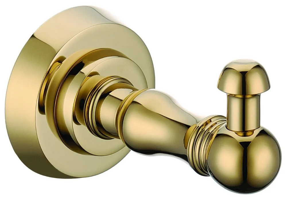 

FREE SHIPPING NEW design BATHROOM ACCESSORIES 24k GOLD Round robe cloth hook D