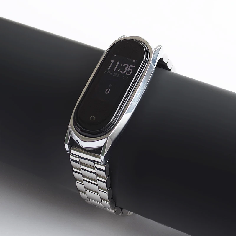 Ремешок для Mi Band 5 ремешок NFC металлическая нержавеющая сталь Xiaomi MiBand 4