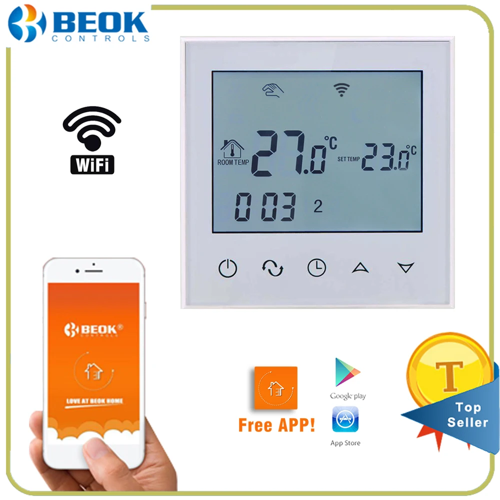 Beok TDS21WIFI EP 7 Day Programmable Wifi Thermostat For Smart Home