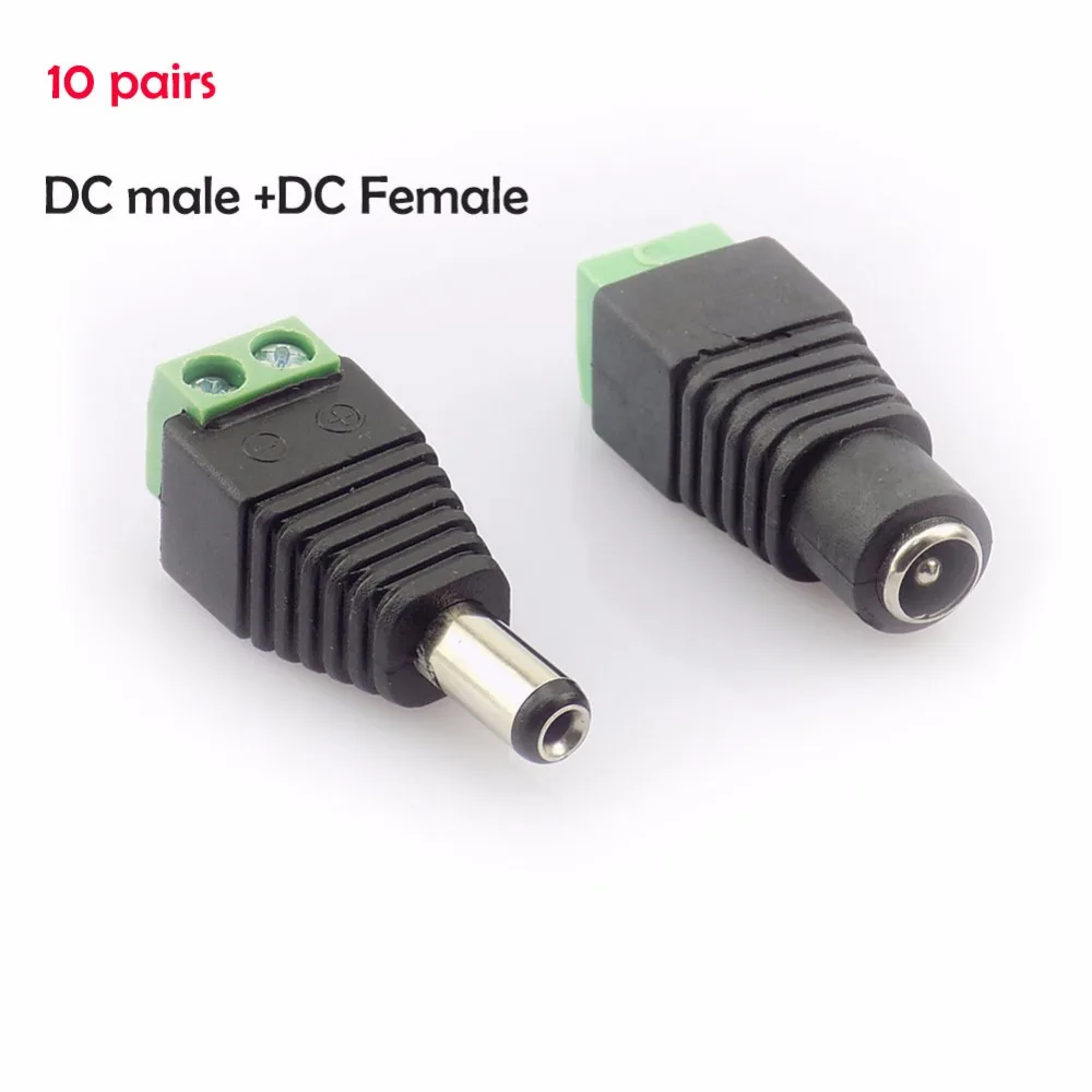 10 пар (20 шт.) Coax Cat5 для Bnc DC Power штекер female разъем адаптер Av BNC UTP CCTV камеры видео балун