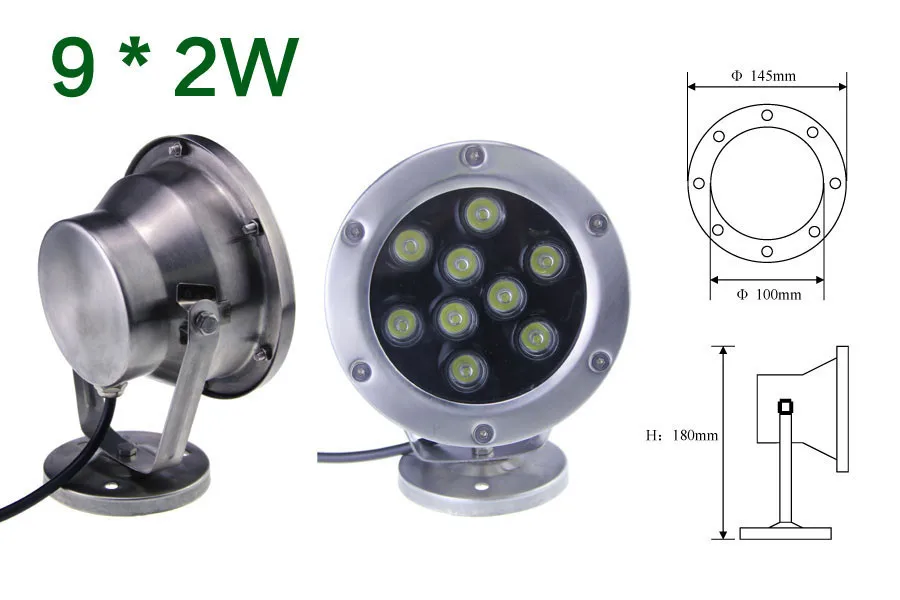 Лучшая цена 6 Вт/12 Вт/18 Вт/24 Вт/30 Вт/36 Вт Красный Зеленый Синий IP68 CREE светодиодный прожектор для аквариума, бассейна, аквариума, RGB Точечный светильник 12 В AC DC