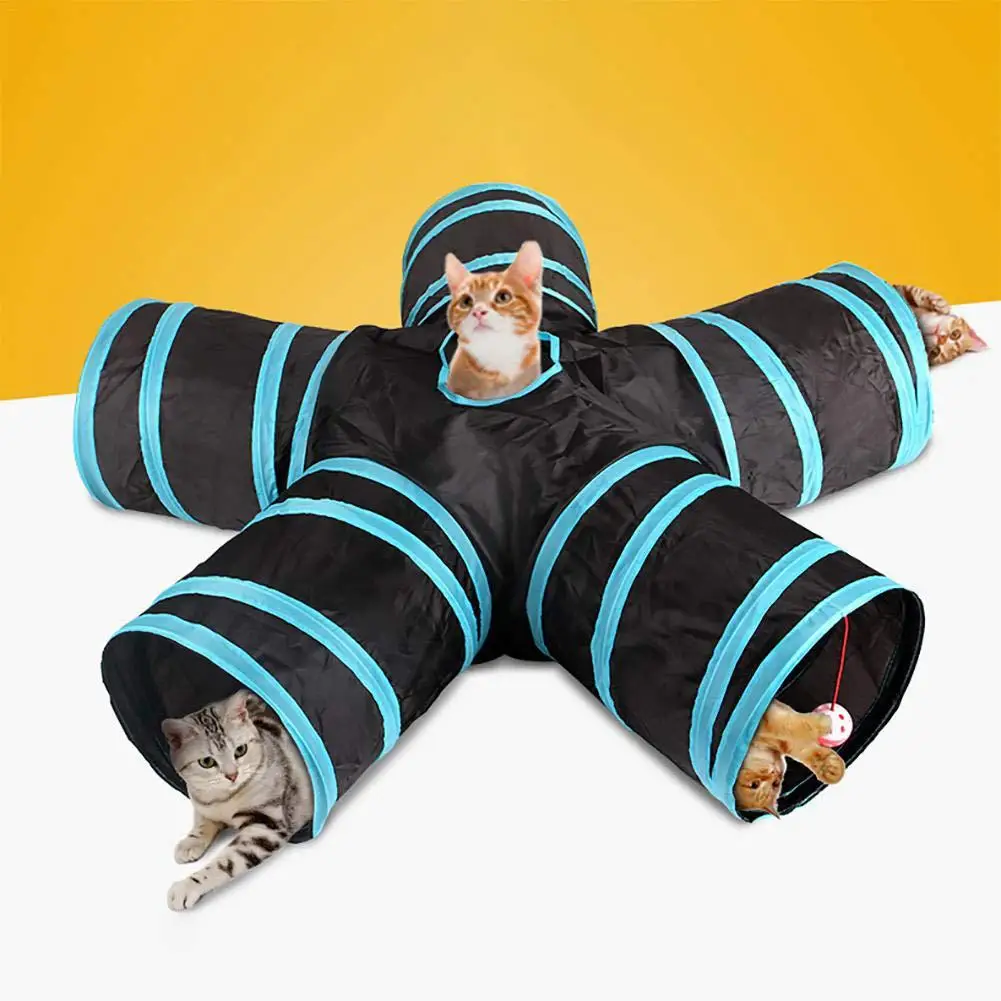 

Extensible Cat Kitten 5-Way-Out Tunnel Collapsible Play Game Pipe Pet Supply