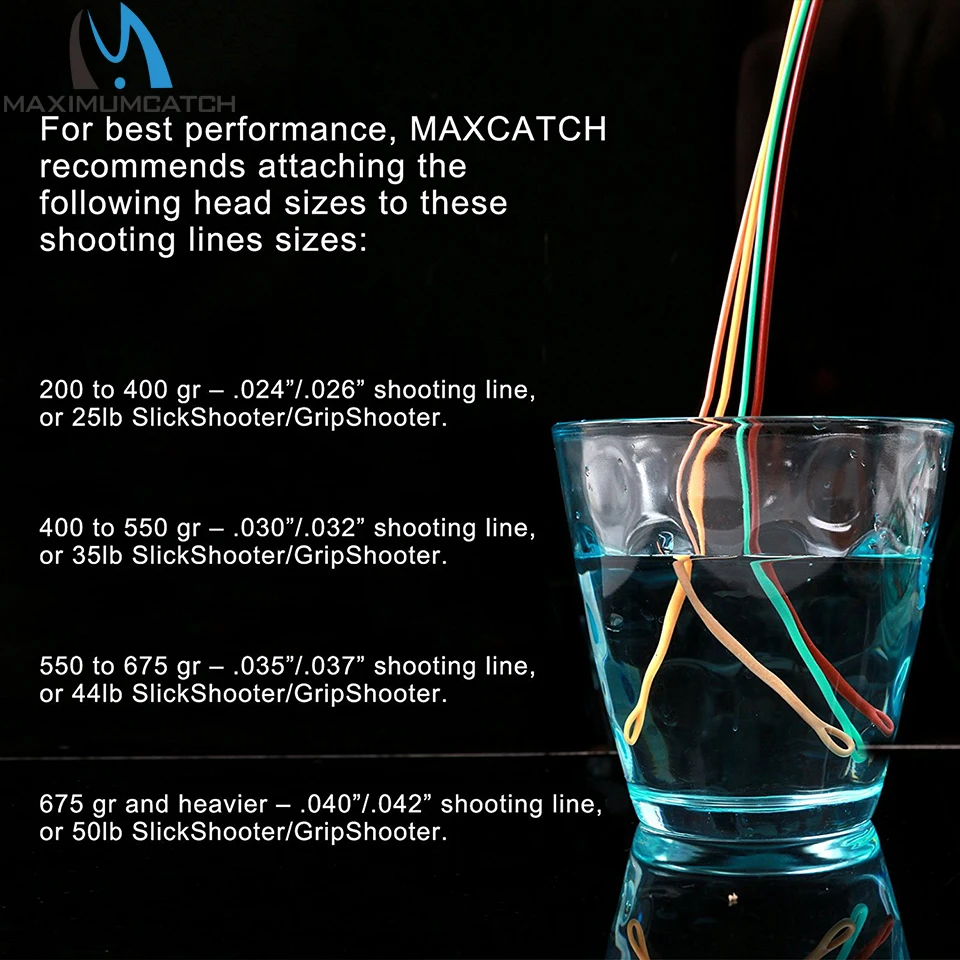Maximumcatch 17FT-29FT 200GR-625GR رئيس اطلاق النار يطير خط مع 2 ملحومة الحلقات مزدوجة اللون العائمة يطير خط