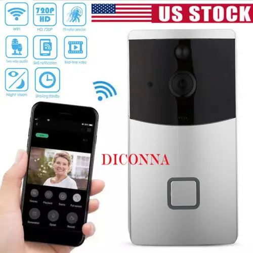 

Smart Video Wireless WiFi Door Bell IR Visual Camera Record Security System