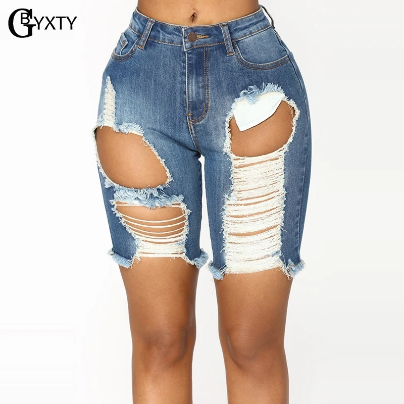 Шорты GBYXTY korte broek dames летние сексуальные джинсовые шорты с дырками и высокой