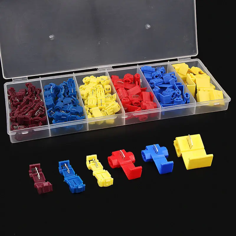 96PCS quick splice scotch lock quick splice wire connectors red blue
