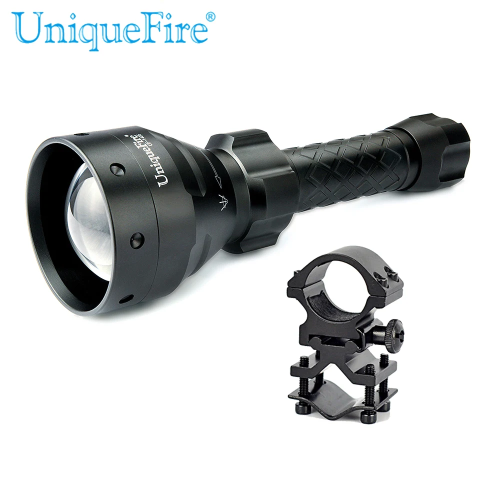 

UniqueFire 1405 IR 940NM Zoomable 67mm lens LED Flashlight Infrared Night Vision Lamp Torch+Scope Mount For Camping Hunting