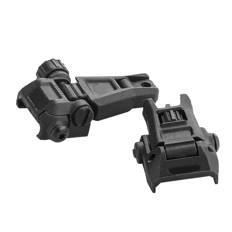 

2pcs Riflescopes Adjustable Tactical Hunting Flip Up Front Rear Rapid Transition Backup Iron Sight Set