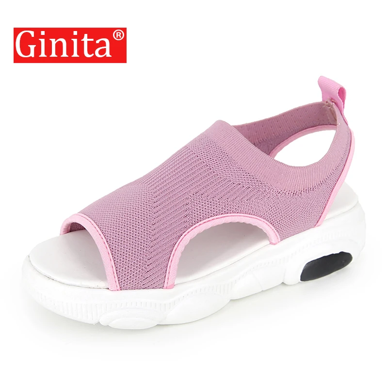 

Ginita Summer Sandals Woman Solid Women's T-Strap Flat Platform Sandals Low Heel Gladiator Sandal Shoes Ladies Roma Solid Shoes