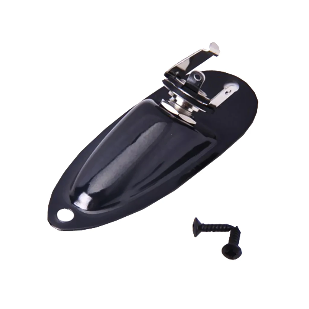 Black Stratocasters Boat Style Plate Input Output Jack For Electric Guitar Accessories