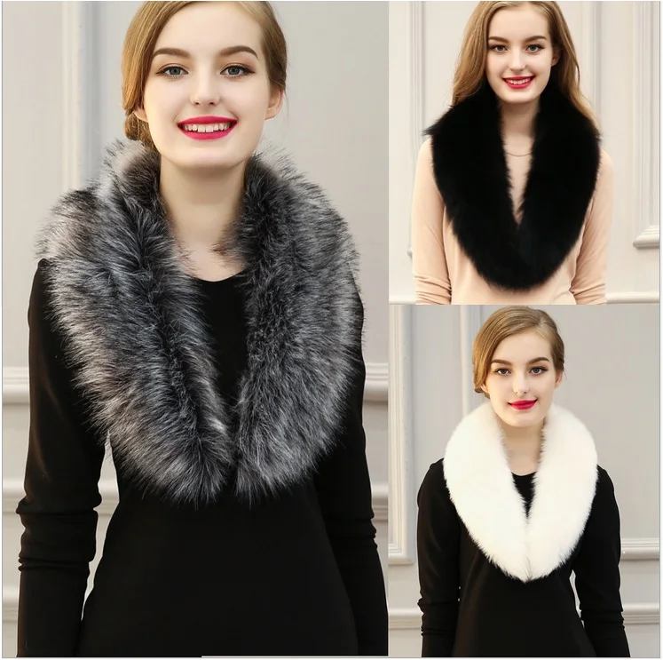

New Fashion imitation fox fur shawl collar Faux fur scarves fur shawl collar P0059