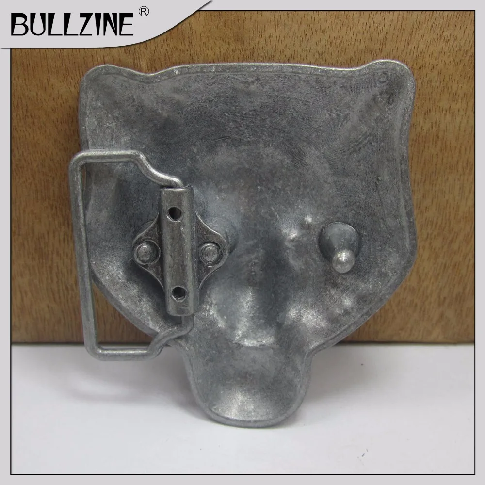 Пряжка ремня Bullzine wolf с отделкой оловянки FP-03412 подходит для ремня шириной 4 см