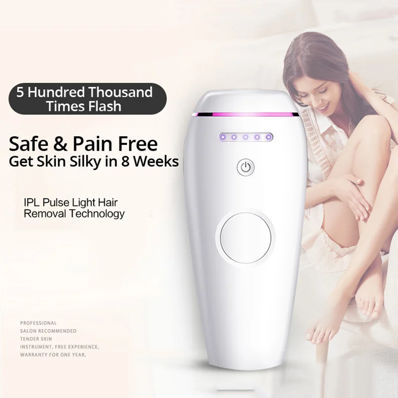 IPL Epilator Hair Remover Painfree 5 Level Adjustment Anti-burn Light Dual Mode Long-lasting Hair Removal Inhibit Growth