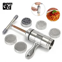 GT нержавеющая сталь ручная машина для приготовления пасты лапша с 2/5 пресс-форма Паста спагетти пресс машина лапша машина