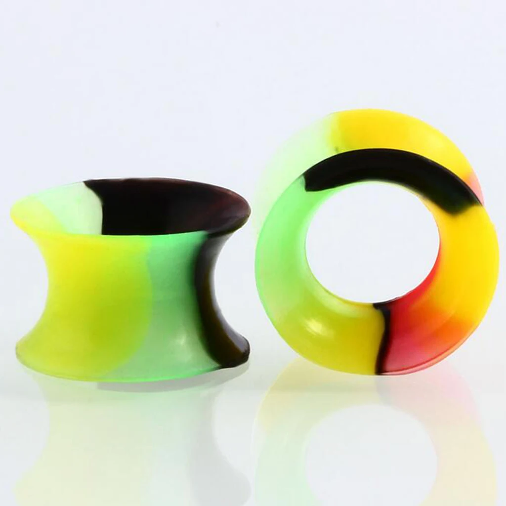 MagiDeal 11 Pairs Soft Silicone Tunnels Ear Gauges Plugs Stretchers Expander 6mm/8mm/10mm/12mm/14mm/16mm