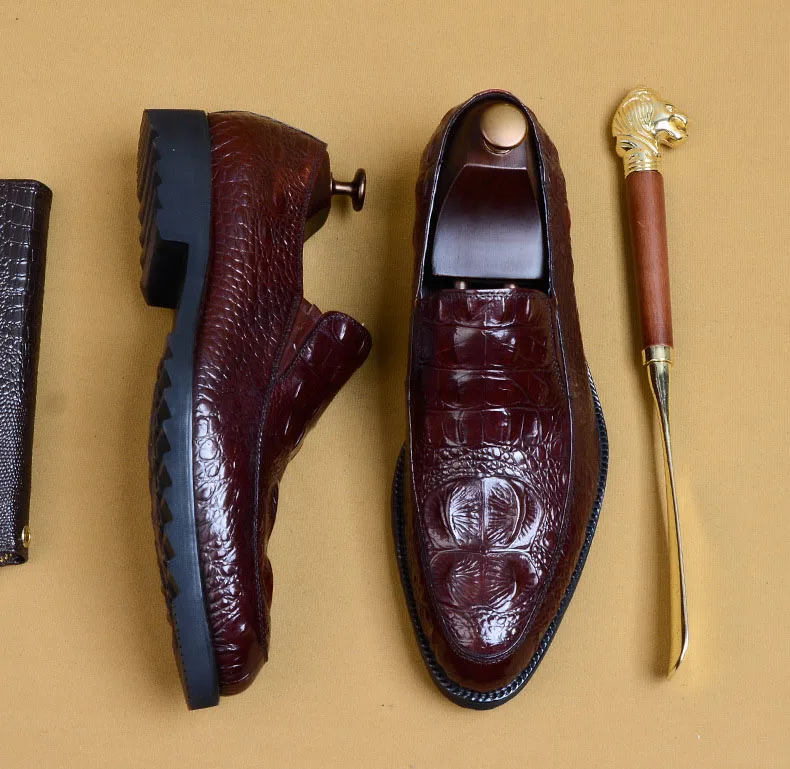 Модные мужские туфли с узором «крокодиловая кожа»; мужские свадебные туфли из натуральной кожи; Мужские модельные туфли; повседневные туфли-оксфорды