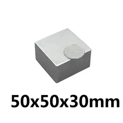 1 шт./лот F 50x50x30 мм N35 сильный площади неодимовый редкоземельный магнит 50*50*30 мм неодимовые магниты 50 мм х 50 мм х 30 мм