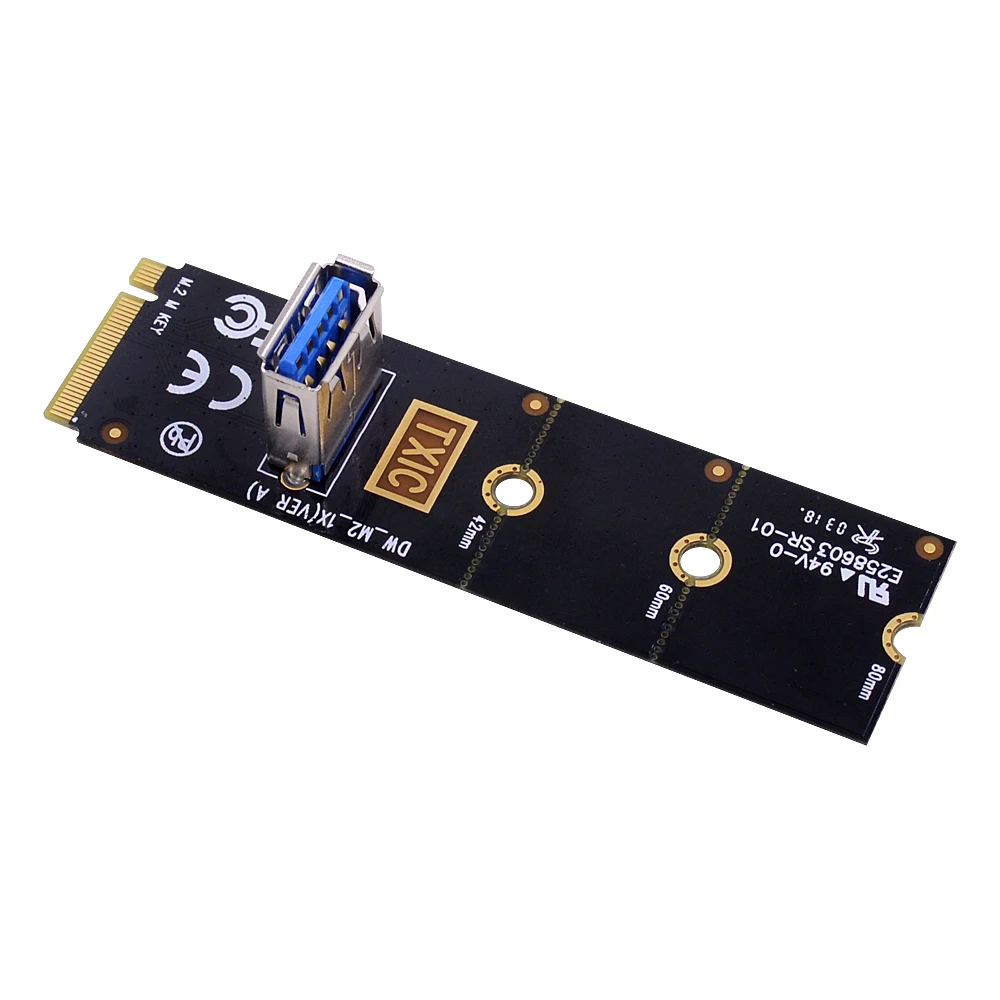 CHIPAL 10 шт. переводная карта NGFF M.2 к USB 3 0 M2 M ключ адаптер для PCI E 1x до 16x Райзер майнера